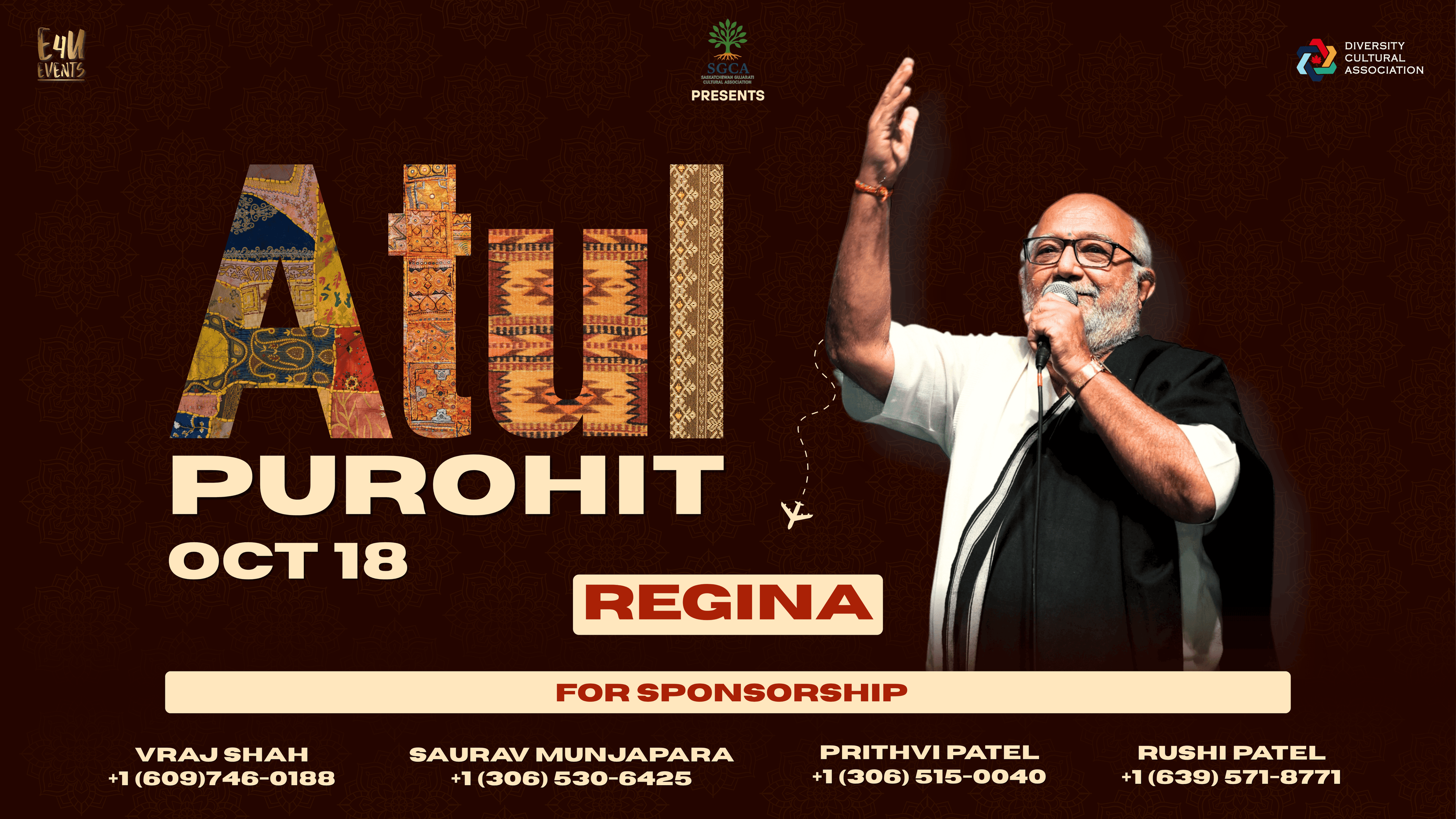 Shree Atul Purohit Live Garba Night – Regina